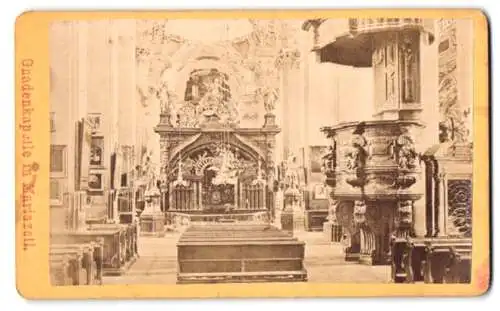 Fotografie Nicolaus Kuss, Mariazell, Ansicht Mariazell, Innenansicht der Gnadenkapelle mit Kanzel