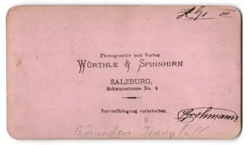 Fotografie Würthle & Spinnhirn, Salzburg, Ansicht Gmunden, Blick auf den Traunfall