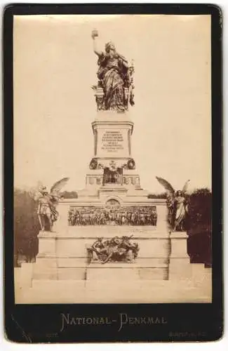 Fotografie J. B. Hilsdorf, Bingen a. Rh., Ansicht Rüdesheim, das National Denkmal auf dem Niederwald