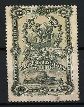 Reklamemarke Wien, Jubiläumsausstellung 1898, Kaiserporträt Franz-Joseph I. von Österreich