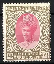 Reklamemarke Heilanstalt Alland, Portrait Erzherzogin Maria Josepha