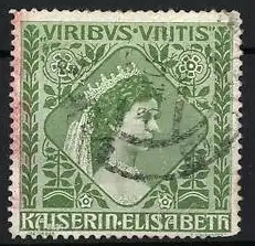 Reklamemarke Viribus Unitis, Kaiserin Elisabeth, Sissi Porträt mit Krone