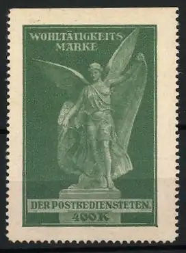 Reklamemarke Wohltätigkeitsmarke der Postbediensteten, Engelstatue