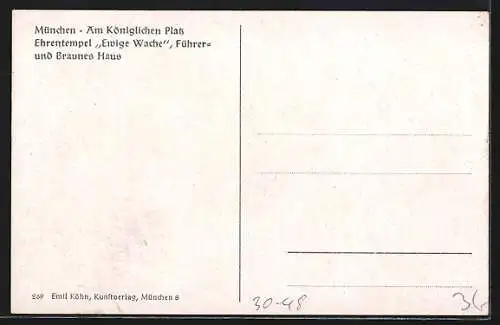 AK München, am königlichen Platz