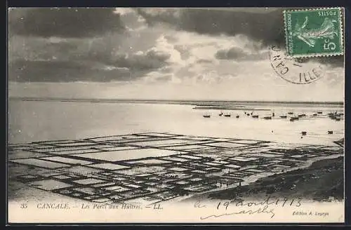 AK Cancale, Les Parcs aux Huîtes, Muschelfischer