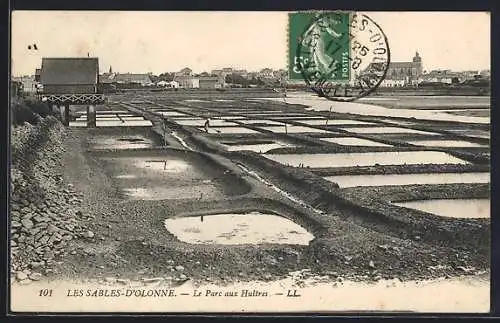 AK Les-Sables-d'Olonne, le parc auf Huîtres, Krebsfischer bei der Arbeit