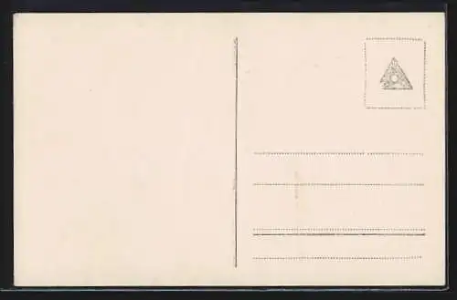Foto-AK Amag Nr. IX /6: Junge Frau im Bett, im Arm ihres Liebsten