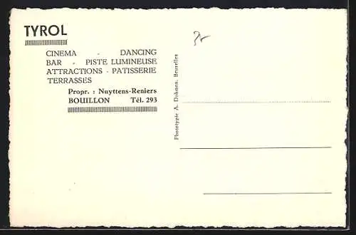 AK Bouillon, Cinema-Dancing Bar Tyrol Nuyttens-Reniers