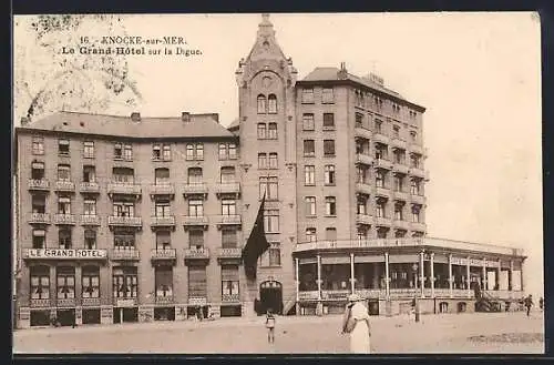 AK Knocke-sur-Mer, Le Grand Hôtel sur la Digue