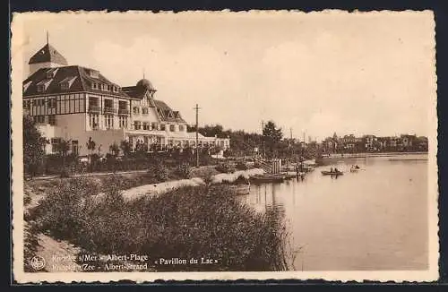 AK Knocke, Albert-Plage avec Pavillon du Lac