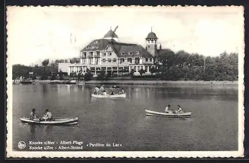 AK Knocke-s-Mer, Albert-Plage et Pavillon du Lac