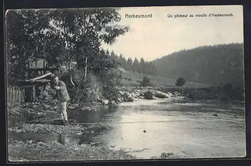 AK Herbeumont, Un pêcheur au moulin d`Herbeumont