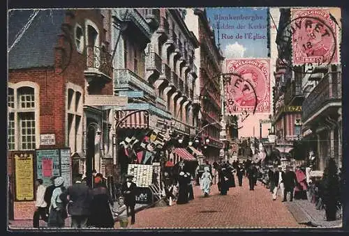 AK Blankenberghe, Midden der Kerkstraat