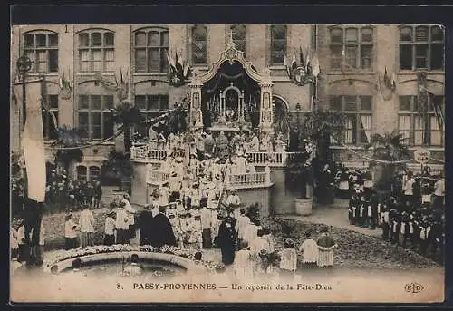 AK Passy-Froyennes, Un reposoir de la Fete-Dieu