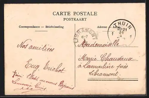 AK Thuin, La Sambre, vue du pont