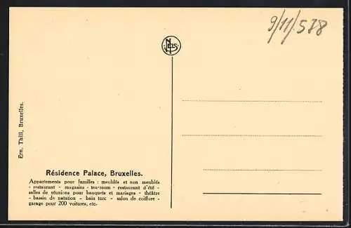 AK Bruxelles, Résidence Palace, Vue des cuisines du Restaurant La Pergola