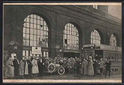 AK Lille, Strassenbahn vorm Nordbahnhof