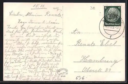 AK Nach dem Schlammbad ein Volltreffer, Kleiner Kurgast