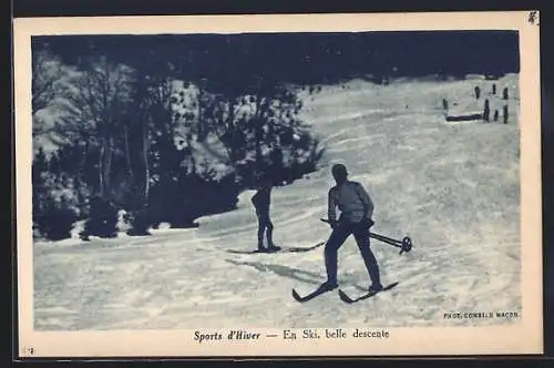 AK Sports d`Hiver, En Ski, belle descente