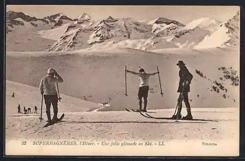 AK Superbagnères, l`Hiver, Une jolie glissande en Ski