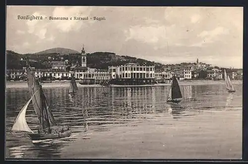 AK Bordighera, Panorama e Kursaal, Bagni