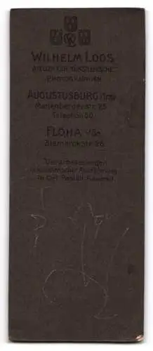 Fotografie Wilhelm Loos, Augustusburg, Marienbergerstr. 25, Porträt eines jungen Mannes