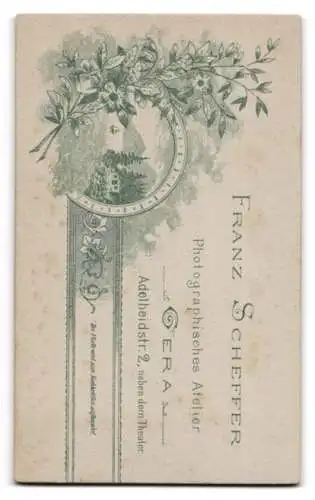 Fotografie Franz Scheffer, Gera, Adelheidstrasse 2, Porträt einer jungen Frau