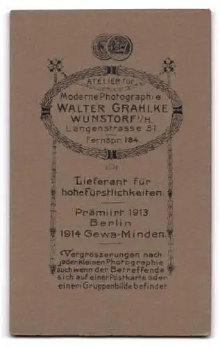Fotografie Walter Grahlke, Wunstorf, Langenstrasse 51, Porträt eines älteren Herrn