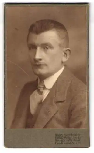 Fotografie Hahn Nachfolger, Dresden, Ferdinand Str. 11, Portrait eines jungen Mannes