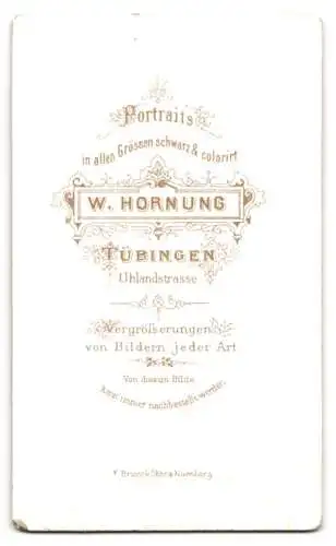 Fotografie W. Hornung, Tübingen, Uhlandstrasse, Porträt eines jungen Mannes