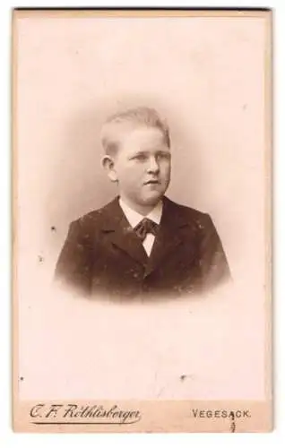 Fotografie C. F. Röthlisberger, Vegesack, Bremerstrasse 14, Porträt eines Jungen