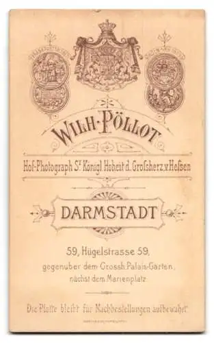 Fotografie Wilh. Pöllot, Darmstadt, Hügelstrasse 59, Portrait eines Herrn mit Bart