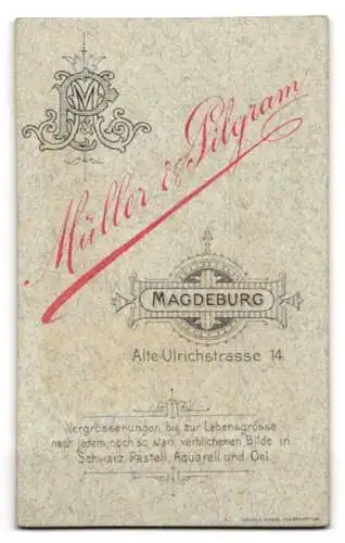 Fotografie Müller & Pilgram, Magdeburg, Alte Ulrichstrasse 14, Porträt eines eleganten Mannes