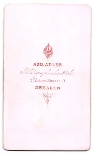 Fotografie Aug. Adler, Dresden, Victoria-Strasse 21, Porträt eines Mannes mit Bart