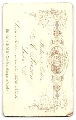 Fotografie A. Person, Lahr, Luisenstrasse 13, Porträt eines jungen Mannes