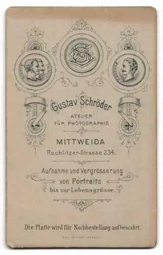 Fotografie Gustav Schröder, Mittweida, Rochlitzer-Strasse 234, Porträt eines jungen Mannes