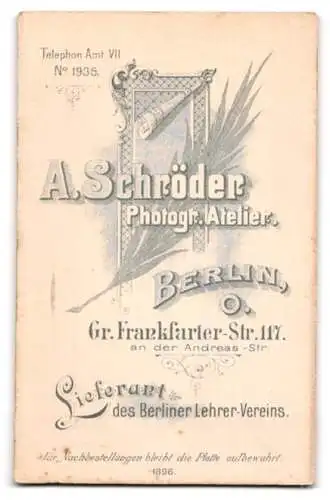 Fotografie A. Schröder, Berlin, Grosse Frankfurter Strasse 117, Elegantes Paarporträt