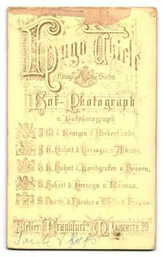 Fotografie Hugo Thiele, Frankfurt am Main, Kaiserstr. 29, Portrait einer Dame mit Halskette