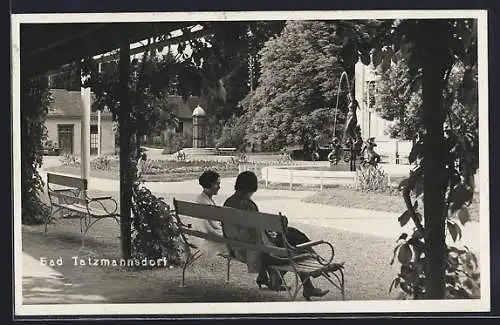 AK Bad Tatzmannsdorf, Partie im Park