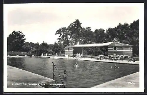 AK Sauerbrunn, Partie aus dem Schwimmbad