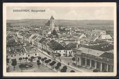 AK Eisenstadt, Panorama der Stadt und Umgebung