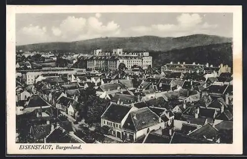 AK Eisenstadt /Burgenland, Ortsansicht mit dem Schloss