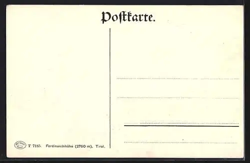 AK Ferdinandshöhe /Tirol, Das Hotel im Bergidyll