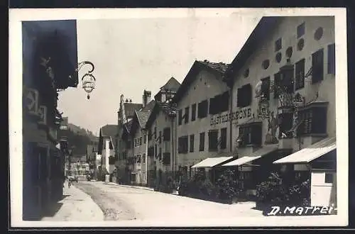 AK Deutsch Matrei, Strassenpartie am Gasthof Krone