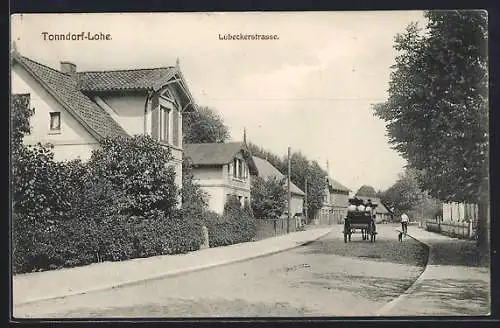 AK Hamburg-Tonndorf-Lohe, Partie in der Lübeckerstrasse