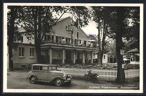 AK Kronach /Frankenwald, Partie am Gasthof Schützenhaus