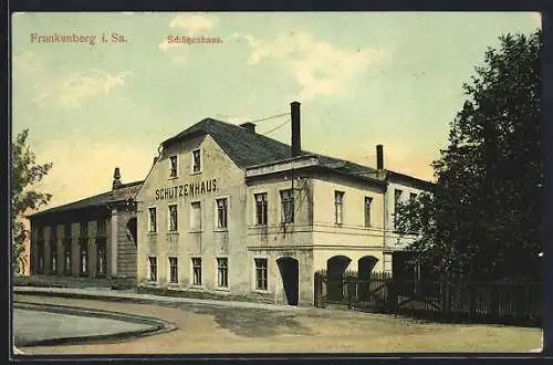 AK Frankenberg i. Sa., Der Gasthof Schützenhaus v. Richard Heller