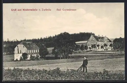 AK Niederzwönitz b. Zwönitz, Das Bad Gutenbrunn