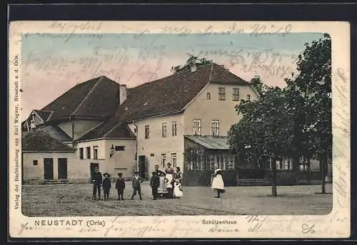 AK Neustadt /Orla, Gasthaus Schützenhaus