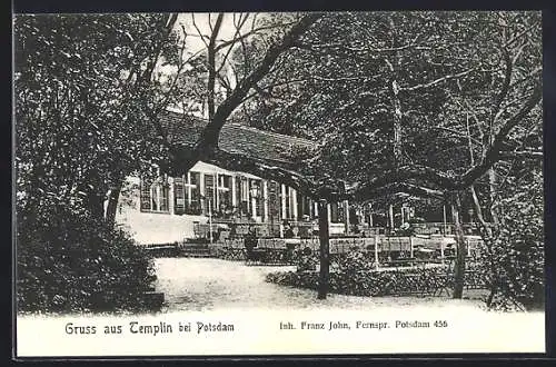 AK Templin bei Potsdam, Gasthaus v. Franz John